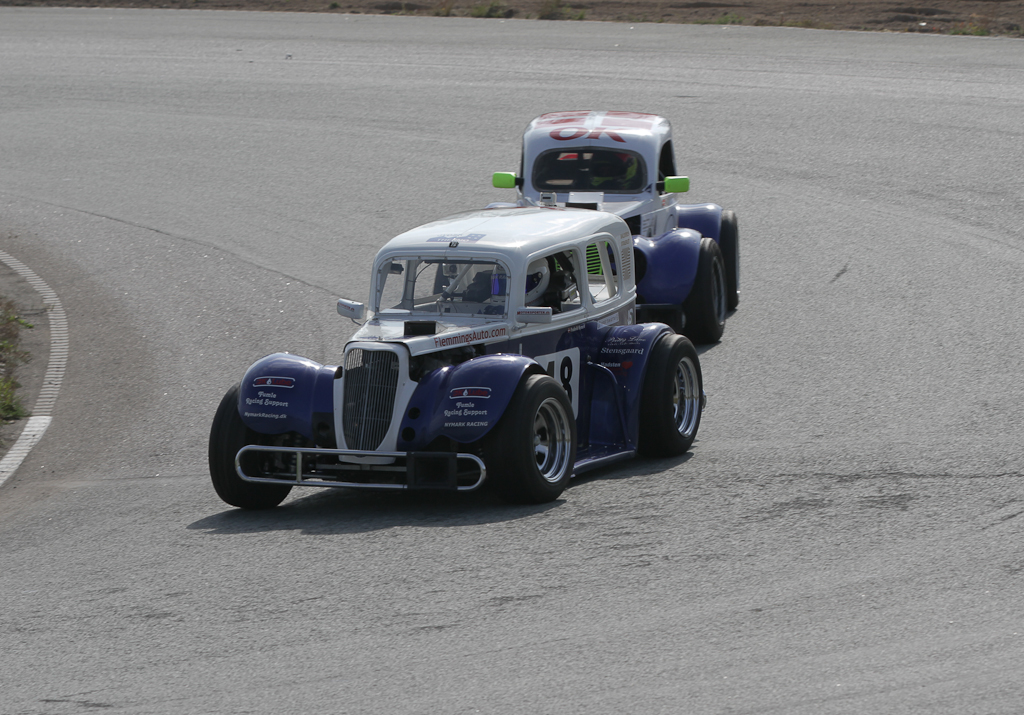 I kamp med Nicki Petersen.
(Foto: Motorsporten.dk)